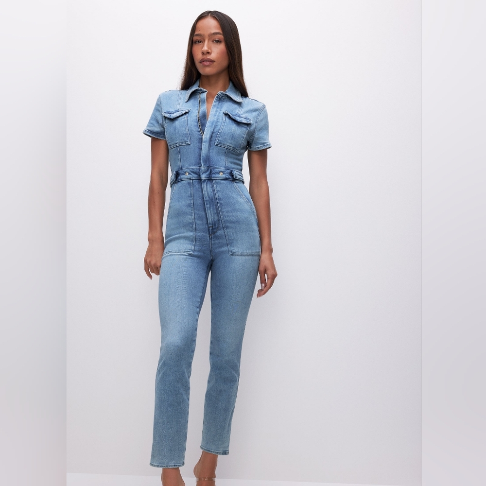 Good American Denim Blue Women's Jumpsuit